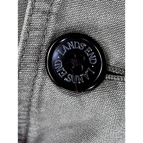 Lands End Mens Canvas XL Barn Coat Corduroy Collar Button Front Brown Tan Lined - Picture 9 of 16